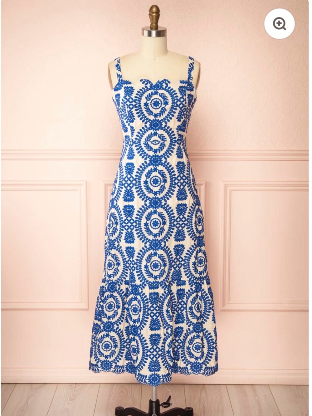 Blue and White Printed Sundress - Adelyn Rae. NWT